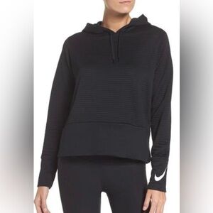 Nike quilted ribbed hooded pullover Sweatshirt top